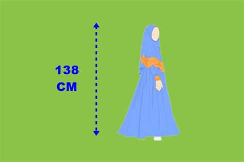 panjang gamis 138 untuk tinggi badan berapa